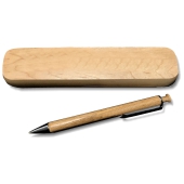 Holzkugelschreiber mit Holzk&#228;stchen ohne Gravur 