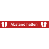 Fussbodenaufkleber Rot &lt;br /&gt;&#171;Abstand halten&#187;