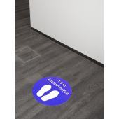 Fussbodenaufkleber Blau &lt;br /&gt;&#171;1.5 m Abstand halten&#187;