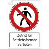 Aufkleber &#171;Zutritt f&#252;r Betriebsfremde verboten&#187;