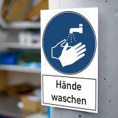 Verbotsschild &#171;H&#228;nde waschen&#187;