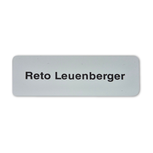 Namensschilder aus Aluminium 70x25mm