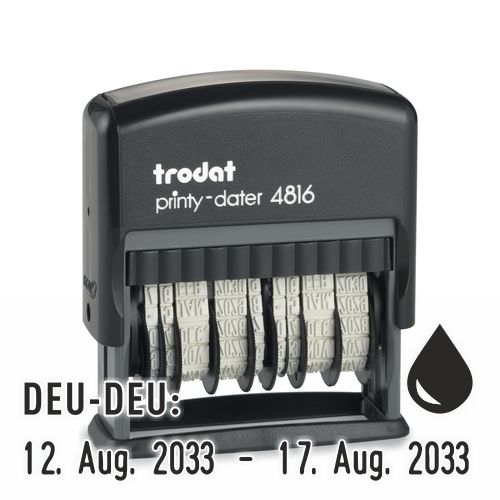 Trodat Printy 4816 double dateur (allemand)