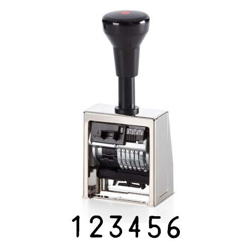 Numeratore REINER B6 6-cifre 4.5mm Block